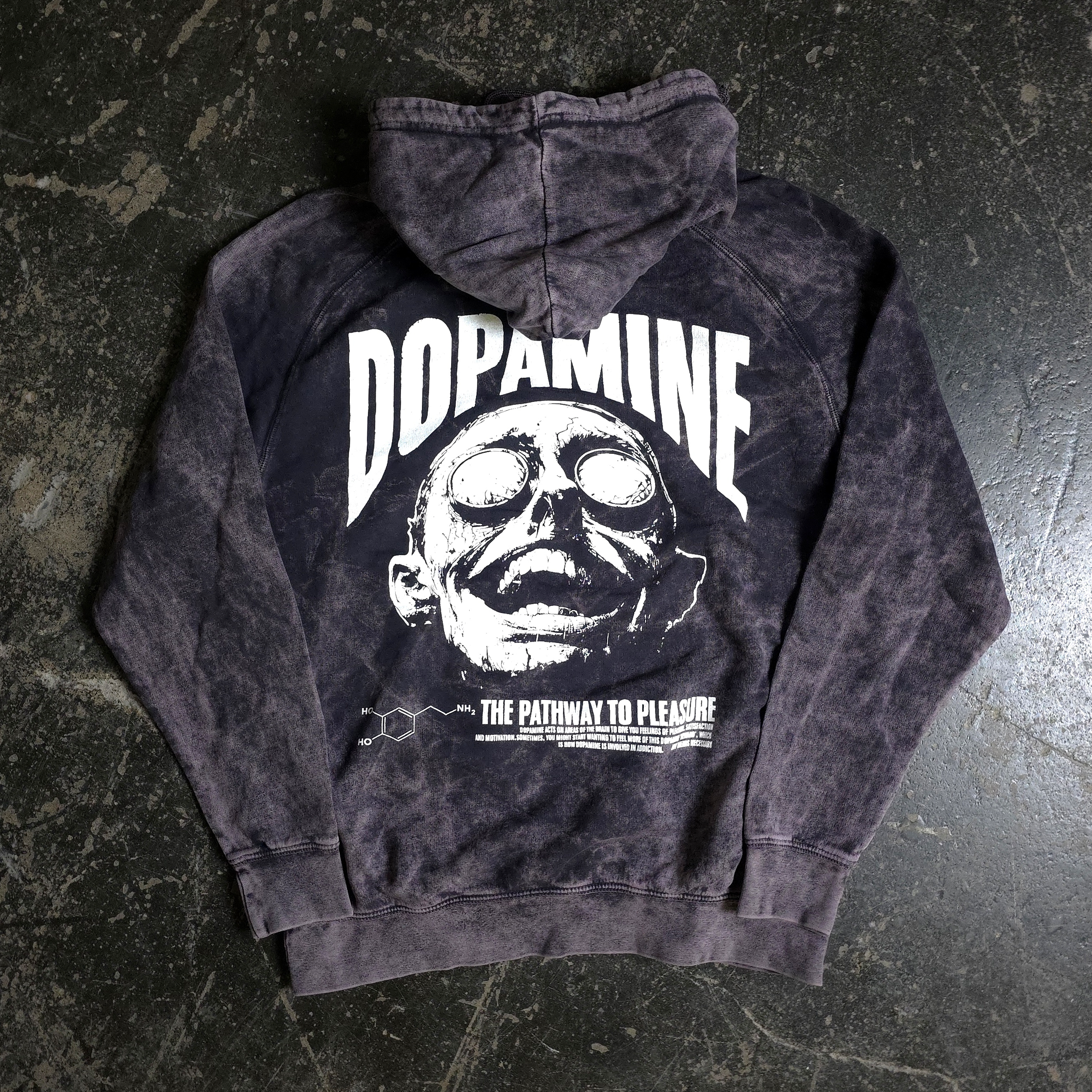 Dopamine Pullover Hoodie Vintage Black
